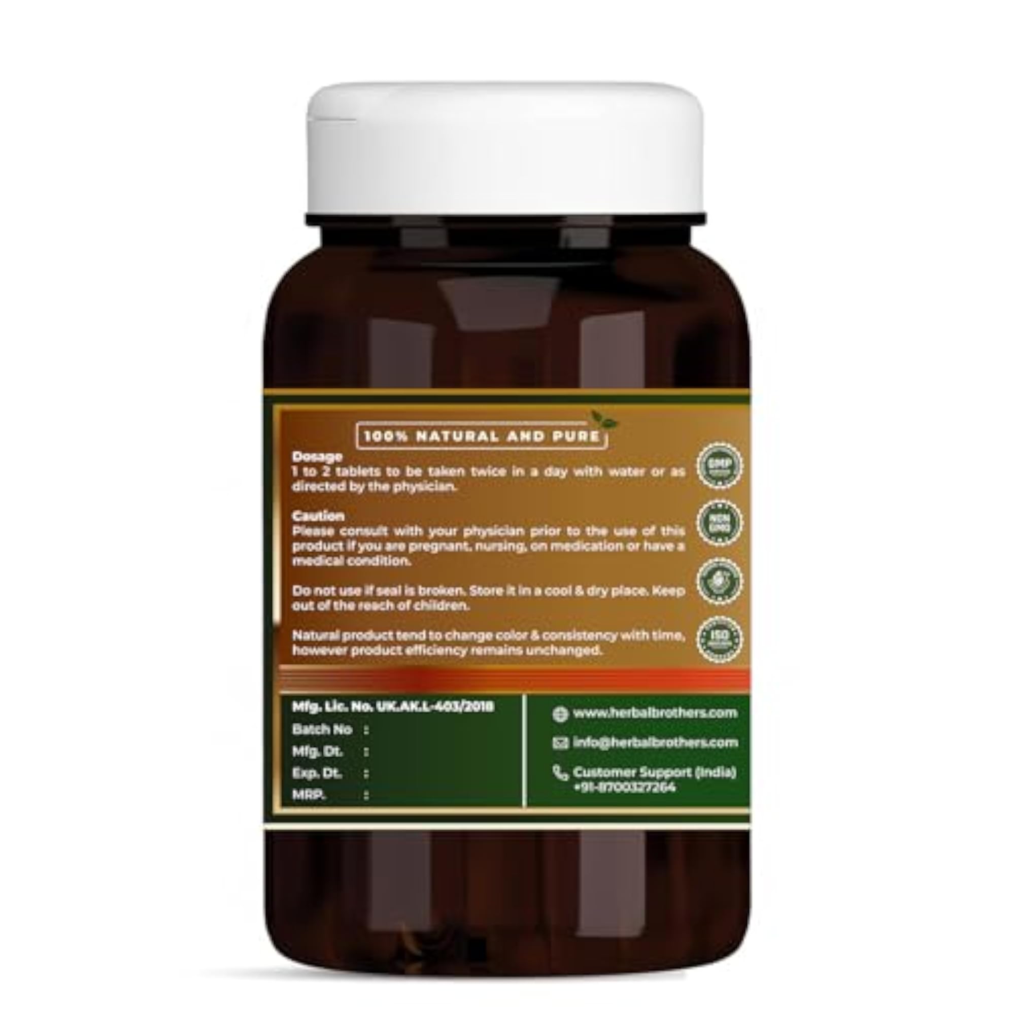 HERBAL BROTHERS Arogyavardhini Vati Tablets, 300mg, 120 Tablets